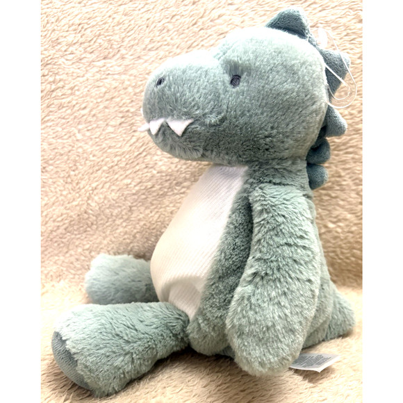 Carter's Baby Light Green & White Dinosaur Bean Bag Plush Toy - Just One You Tag - Picture 3 of 6